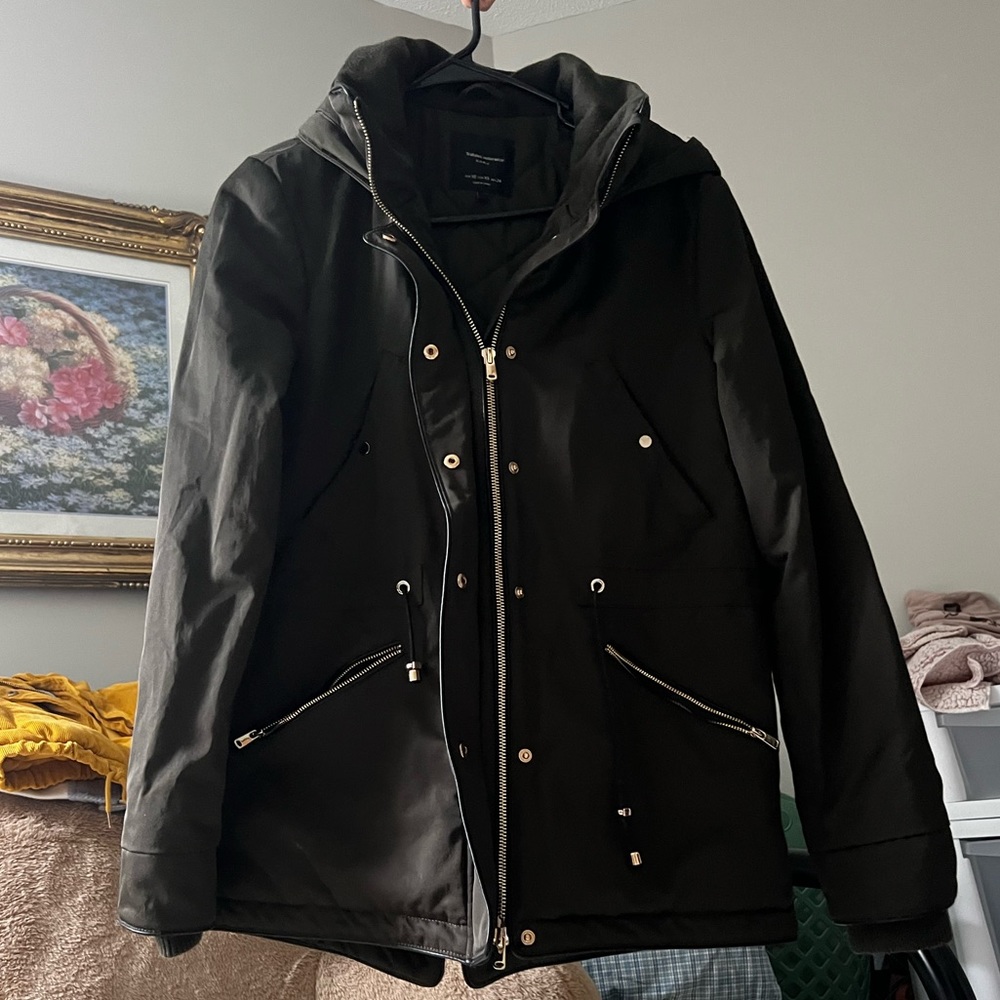 olive green winter coat